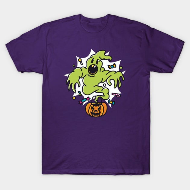 Spooky Halloween Ghost T-Shirt by SLAG_Creative